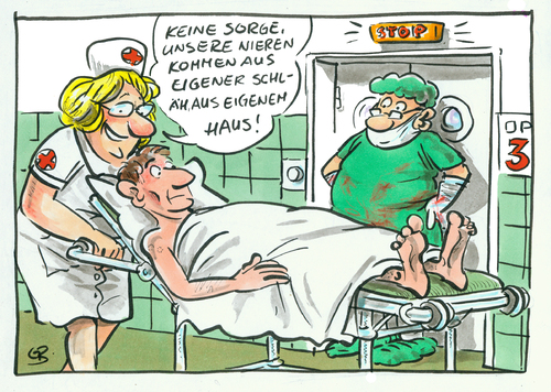 Cartoon: Hausmacher (medium) by GB tagged transplantation,gesetz,skandal,herz,leber,niere,bauchspeicheldrüse,operation,opfer,spender,klinik,klinisch,tot,gesetz,skandal,herz,leber,niere,bauchspeicheldrüse,operation,spender,klinik,transplantation