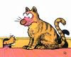 Cartoon: ... (small) by GB tagged animals,tiere,cat,katze,maus,mouse,surprice,überraschung
