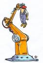 Cartoon: ... (small) by GB tagged work,robot,slave,arbeiter,industrie,öl,fabrik,herstellung,technik,arbeit,wartung