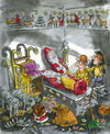 Cartoon: Grave-chamber found! (small) by GB tagged santa claus weihnachtsmann christkind christmas grabmal beigaben geschenke entdeckung ruhestätte mumie einbalsamierung