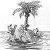 Cartoon: island (small) by GB tagged insel,island,meer,ocean,hölzfäller,schiffbrüchig,gestrandet