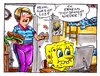 Cartoon: Kevin (small) by GB tagged aufmerksamkeitsstörungen,lernprobleme,uni,virginia,lerndefizite,spongebob,schwammkopf,university,of,seattle,fernsehkonsum,kindersendung