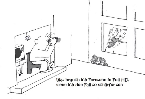 Cartoon: Beobachter (medium) by Retlaw tagged sichtweite