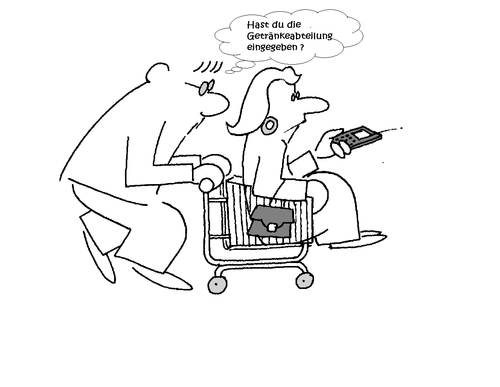 Cartoon: modernisiert (medium) by Retlaw tagged einkauf