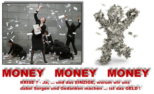 Cartoon: Eine Sorge - das Geld (medium) by eCollage tagged egoismus,gier,kapitalismus,faschismus