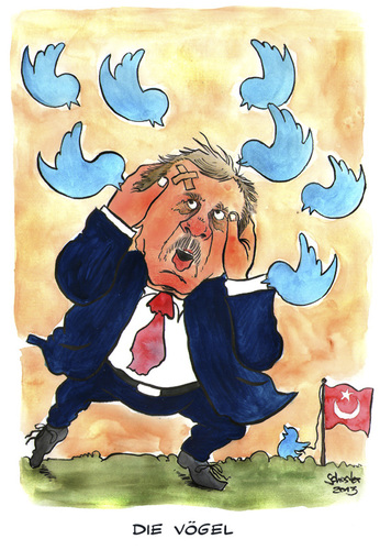 Cartoon: Erdogan (medium) by Mario Schuster tagged kariatur,cartoon,mario,schuster,türkei,erdogan,twitter