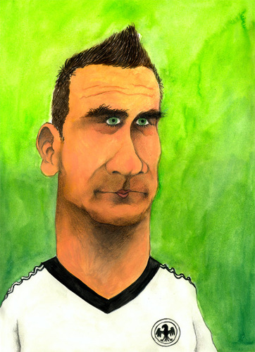 Cartoon: Miro Klose (medium) by Mario Schuster tagged karikatur,cartoon,mario,schuster,miro,klose,fussball,deutschland,dfb,wm