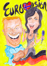 Cartoon: Lena und Stefan Raab (small) by Mario Schuster tagged eurovision,lena,raab