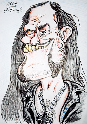 Cartoon: Lemmy (medium) by DeviantDoodles tagged caricature,music,famous,metal,rock,singer