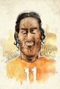 Cartoon: Didier Drogba (small) by Thomas Berthelon tagged berthelon thomas worldcup world cup 2010 mondial football drogba