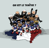 Cartoon: Who is the traitor ? (small) by Thomas Berthelon tagged berthelon,thomas,worldcup,world,cup,2010,mondial,anelka,football,domenech