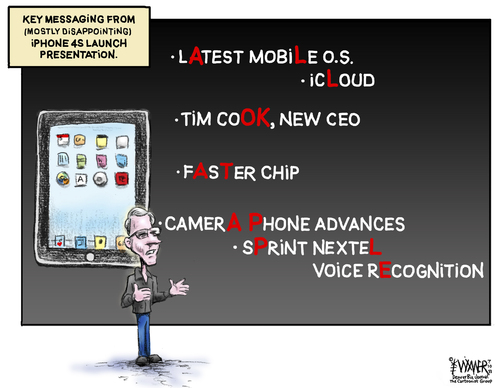 Cartoon: All OK at Apple (medium) by karlwimer tagged apple,jobs,business,iphone,smartphone