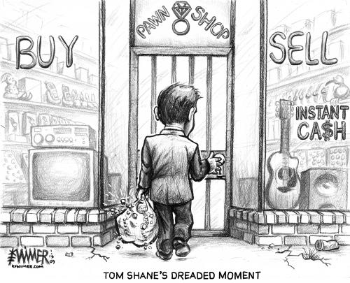 Cartoon: Pawn Shane (medium) by karlwimer tagged tom,shane,diamond,economy,recession,pawn,shop,colorado