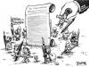 Cartoon: Constitution Defenders (small) by karlwimer tagged constitution,cartoonist,knights,disappearing