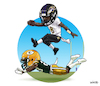 Cartoon: Lamar Jackson Football Star (small) by karlwimer tagged nfl,american,football,baltimore,ravens,lamar,jackson,sports,quarterback