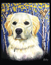 Cartoon: Mia in the Aspens (small) by karlwimer tagged dog,golden,retriever,pet,aspens,outdoors,squirrel