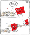 Cartoon: Netflix Split (small) by karlwimer tagged netflix,business,us