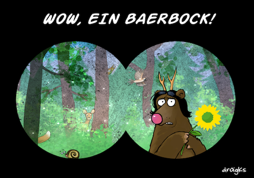 Cartoon: Baerbock (medium) by droigks tagged baerbock,comic,cartoon,grüne,bock,abschiessen,aussenministerin,bündnis,90,die,grünen,partei,droigks,politik,doppelspitze,völkerrecht,annalena,parteiführung,baerbock,comic,cartoon,grüne,bündnis,90,die,grünen,partei,droigks,politik,doppelspitze,völkerrecht,annalena,parteiführung