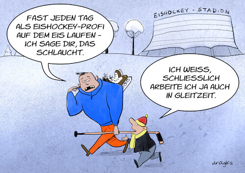 Cartoon: Gleitzeit (medium) by droigks tagged eishockey,gleitzeit,arbeitszeit,profi,profisport,droigks,eishockeyspieler,angestellter,arbeitsmodell,beschäftigung,wintersport,eishockey,gleitzeit,arbeitszeit,profi,profisport,droigks,eishockeyspieler,angestellter,arbeitsmodell,beschäftigung,wintersport