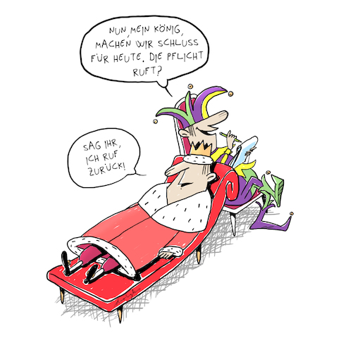 Cartoon: königliche Therapiesitzung (medium) by droigks tagged cartoon,psychiater,narr,koenig,therapie,droigks,aufgabe,pflicht,politik,recht,sitzung,rueckruf,psychotherapie,cartoon,psychiater,narr,koenig,therapie,droigks,aufgabe,pflicht,politik,recht,sitzung,rueckruf,psychotherapie