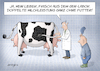 Cartoon: Gen Kuh (small) by droigks tagged genlabor,genetiker,wissenschaft,genetik,droigks,genforschung,genom,chromosom,vererbung,genmanipulation,genschere,milchwirtschaft,milchkuh,milchleistungskuh,bauer,landwirtschaft,vieh,nutztier