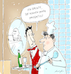 Cartoon: Sterneküche (small) by droigks tagged cartoon michelin kochkunst restauranttester stern kontrolle auszeichnung droigks kochen trinken speisen sternekueche sternekoch inkognito