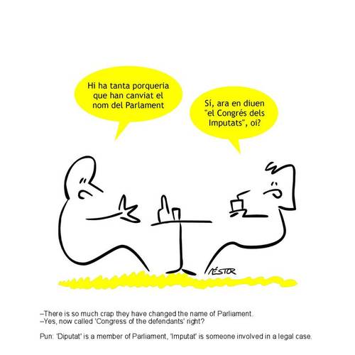 Cartoon: Diputats-Imputats (medium) by nestormacia tagged humor,politics,corruption