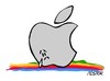 Cartoon: Sad apple (small) by nestormacia tagged steve jobs apple