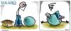 Cartoon: Blue Genes Exercise ball... (small) by GBowen tagged cartoon,stickman,blue,sad,moody,gbowen