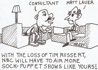 Cartoon: the Matt Lauer Show (medium) by Tzod Earf tagged editorial,cartoon