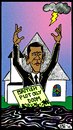 Cartoon: Touchdown Obama (small) by Tzod Earf tagged president barack obama bp cartoon touchdown jesus monroe ohio