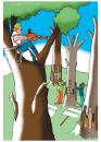 Cartoon: Tree Cutters (small) by Clive Collins tagged nature,climate,greenpeace