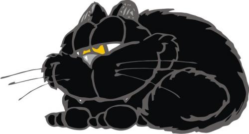 Cartoon: Black Cat 03 (medium) by Miaaudote tagged cat,black,kitty,miaaudote,palmas,tocantins,brasil,pet,gato,vira,lata,adote,adocao,animals