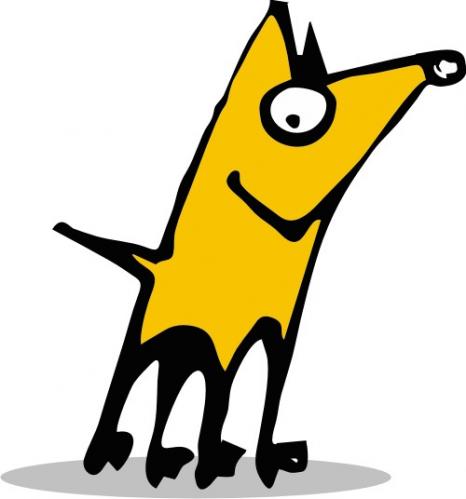 Cartoon: Yellow Dog 01 (medium) by Miaaudote tagged adocao,adote,lata,vira,cachorro,cao,pet,brasil,tocantins,palmas,miaaudote,puppy,street,dog,animals