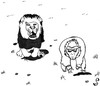 Cartoon: pavianjagd (small) by XombieLarry tagged lion,löwe,pavian,africa,savanne