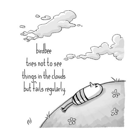 Cartoon: birdbee - clouds (medium) by birdbee tagged birdbee,hill,clouds,daydream