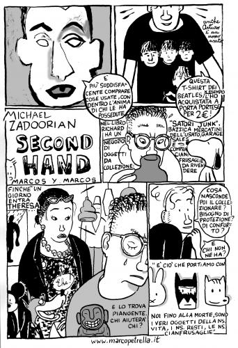Cartoon: second hand (medium) by marco petrella tagged zadoorian,books,writers