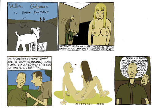 Cartoon: william goldman (medium) by marco petrella tagged salinger,bildungsroman