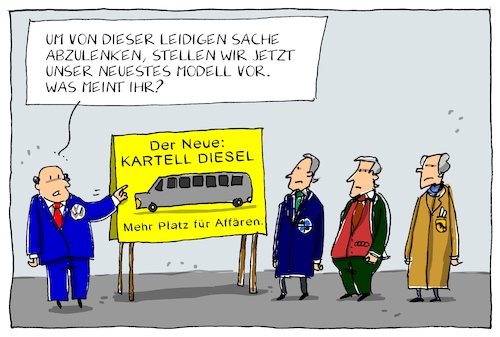 Cartoon: autoindustrie absprachen (medium) by leopold maurer tagged autoindustrie,kartell,absprache,bmw,vw,porsche,audi,daimler,geheim,affäre,technik,auto,modell,diesel,besprechung,vorstand,managment,autoindustrie,kartell,absprache,bmw,vw,porsche,audi,daimler,geheim,affäre,technik,auto,modell,diesel,besprechung,vorstand,managment