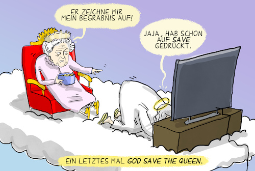 Cartoon: Bestattung der Queen (medium) by leopold maurer tagged bestattung,queen,elisabeth,windsor,charles,koenig,koenigin,regentin,save,the,aufzeichnen,fernsehereignis,leopold,maurer,karikatur,cartoon,bestattung,queen,elisabeth,windsor,charles,koenig,koenigin,regentin,save,the,aufzeichnen,fernsehereignis,leopold,maurer,karikatur,cartoon