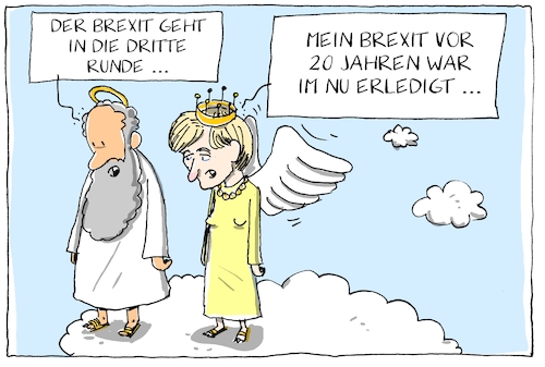 Cartoon: brexit und diexit (medium) by leopold maurer tagged brexit,verhandlungen,dritte,runde,großbritannien,eu,europäische,union,himmel,lady,diana,di,20,todestag,zwanzig,brexit,verhandlungen,dritte,runde,großbritannien,eu,europäische,union,himmel,lady,diana,di,20,todestag,zwanzig