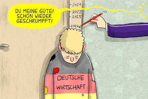 Deutsche Wirtschaft geschrumpft