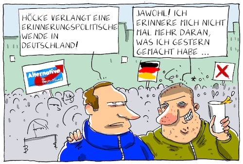 Cartoon: erinnerungspolitisch (medium) by leopold maurer tagged höcke,rede,afd,deutschland,nazi,erinnerungspolitisch,erinnerungskultur,wiederbetätigung,rechts,populistisch,mahnmal,holocaust,vergangenheit,politiker,höcke,rede,afd,deutschland,nazi,erinnerungspolitisch,erinnerungskultur,wiederbetätigung,rechts,populistisch,mahnmal,holocaust,vergangenheit,politiker