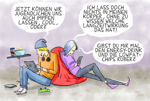 Cartoon: Impfung für Jugendliche (medium) by leopold maurer tagged impfung,impfzentrum,arzt,jugendliche,corona,covid,zulassung,bedenken,impfung,impfzentrum,arzt,jugendliche,corona,covid,zulassung,bedenken