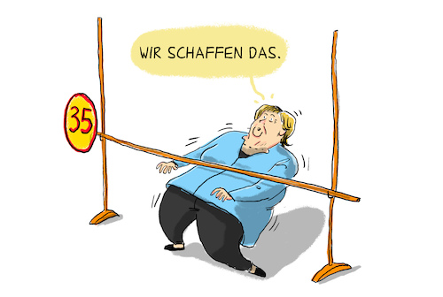 Cartoon: Inzidenzwert 35 (medium) by leopold maurer tagged merkel,pandemie,inzidenzwert,corona,covid,merkel,pandemie,inzidenzwert,corona,covid