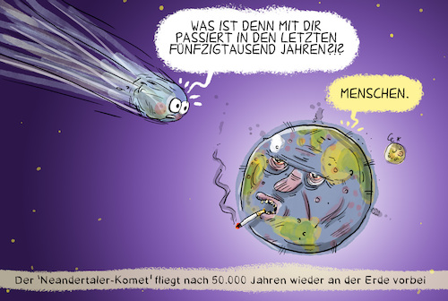 Cartoon: Neandertaler-Komet fliegt vorbei (medium) by leopold maurer tagged erde,komet,neandertaler,fliegt,vorbei,fünfzigtausend,jahren,alt,heruntergekommen,zerstört,menschen,verursacht,umweltverschmutzung,klimawandel,ausbeutung,ressourcen,zerfurcht,leopold,maurer,cartoon,karikatur,erde,komet,neandertaler,fliegt,vorbei,fünfzigtausend,jahren,alt,heruntergekommen,zerstört,menschen,verursacht,umweltverschmutzung,klimawandel,ausbeutung,ressourcen,zerfurcht,leopold,maurer,cartoon,karikatur