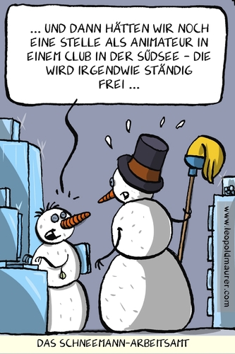 Schneemann Arbeitsamt