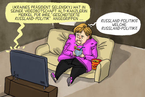 Selenskyj kritisiert Merkel