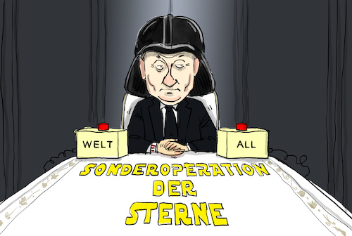 Cartoon: Sonderoperation der Sterne (medium) by leopold maurer tagged russland,atomwaffen,putin,usa,geheimdienst,gerücht,weltall,darth,vader,sonderoperation,krieg,stationierung,nukleare,aufrüstung,leopold,maurer,cartoon,karikatur,russland,atomwaffen,putin,usa,geheimdienst,gerücht,weltall,darth,vader,sonderoperation,krieg,stationierung,nukleare,aufrüstung,leopold,maurer,cartoon,karikatur