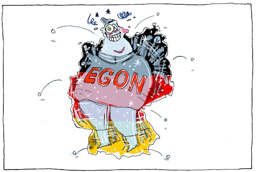 Cartoon: sturmtief egon (medium) by leopold maurer tagged sturmtief,schnee,eis,verkehrsbehinderung,lahmlegen,deutschland,wetter,winter,sturm,sturmtief,schnee,eis,verkehrsbehinderung,lahmlegen,deutschland,wetter,winter,sturm